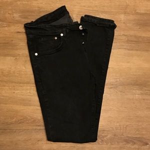 H&M Skinny Low Waist Denim (34W/34L/Black)
